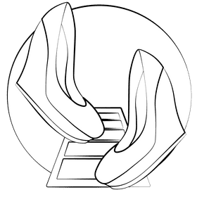 Wedges black and white clipart
