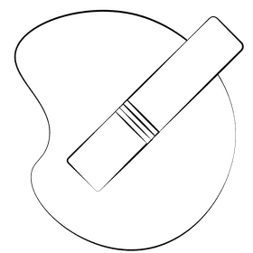 Lipstck tube black and white clipart