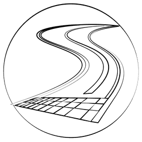 Racing track black and white clipart