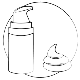 Shaving cream black and white clipart