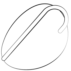 Walking cane black and white clipart