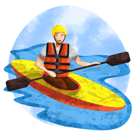 Canoeing vector