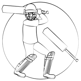 Cricket black and white clipart