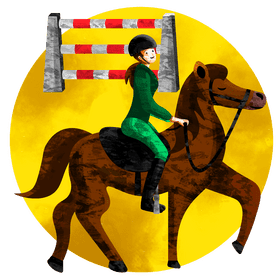 Horseback riding vector