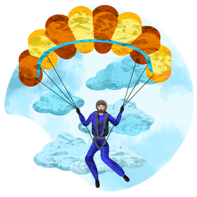 Parachuting vector
