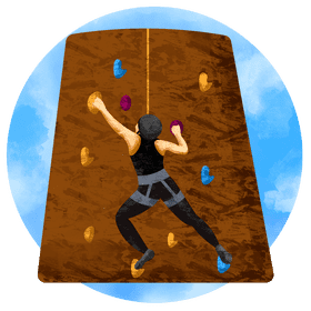 Rock climbing vector