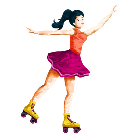 Roller skating clipart