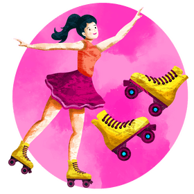 Roller skating vector