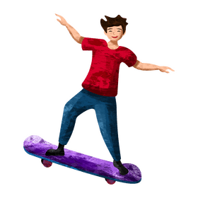 Skateboarding clipart