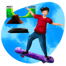 Skateboarding vector