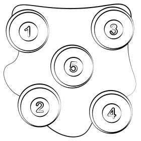 Billiard balls black and white clipart