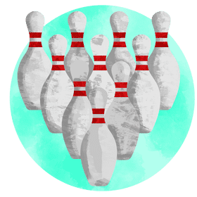 Bowling pins vector
