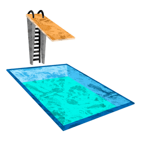 Diving board clipart