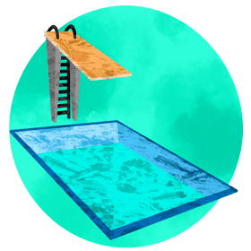 Diving board vector