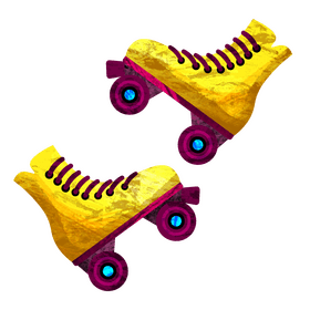 Roller skates clipart