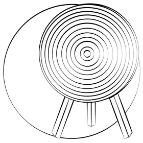 Target black and white clipart