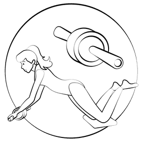 Ab roller black and white clipart