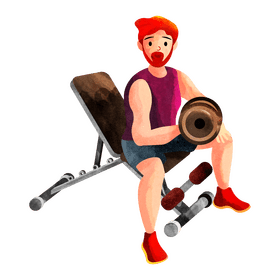 Adjustable workout bench clipart