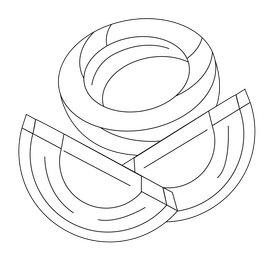 Melon keto diet black and white clipart