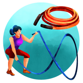 Battle rope vector