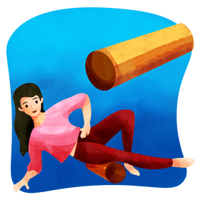 Cork massage roller vector
