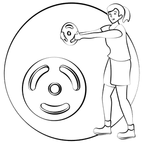 Grip plate black and white clipart