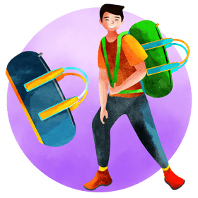Gym bag vector