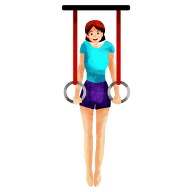 Gymnastic rings clipart