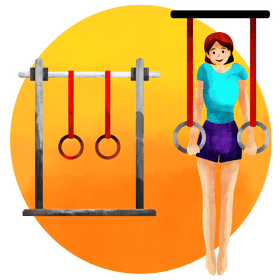 Gymnastic rings vector