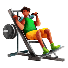 Hack squat machine clipart