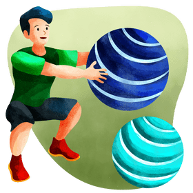 Medicine ball vector