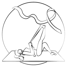 Pilates band black and white clipart