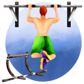 Pull up bar vector