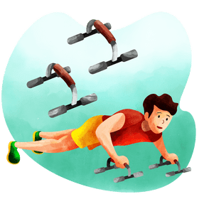 Push up stands vector