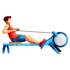 Rowing machine clipart
