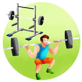 Squat rack vector