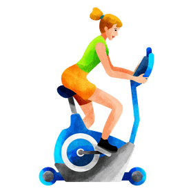 Stationary bike clipart