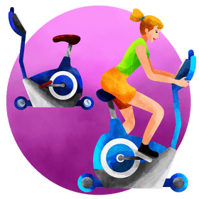 Stationary bike vector