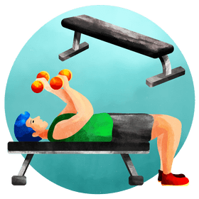 Workout bench vector