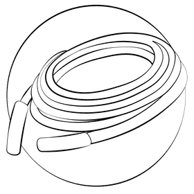 Battle rope only black and white clipart