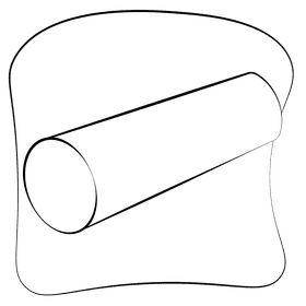 Cork massage roller only black and white clipart