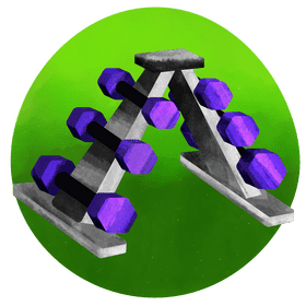 Dumbbell set only vector