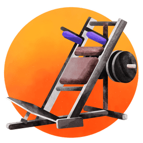 Hack squat machine only vector