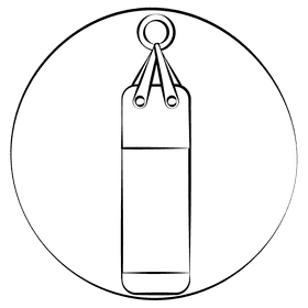 Heavy bag only black and white clipart