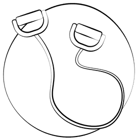 Resistance bands only black and white clipart