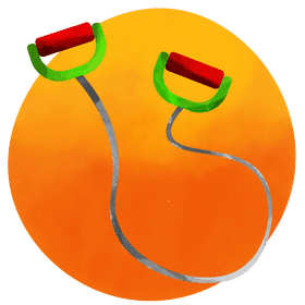 Resistance bands only vector