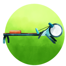 Rowing machine only vector