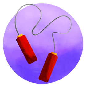 Skipping rope only vector