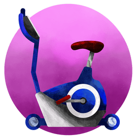 Stationary bike only vector