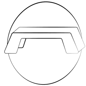 Step platform only black and white clipart